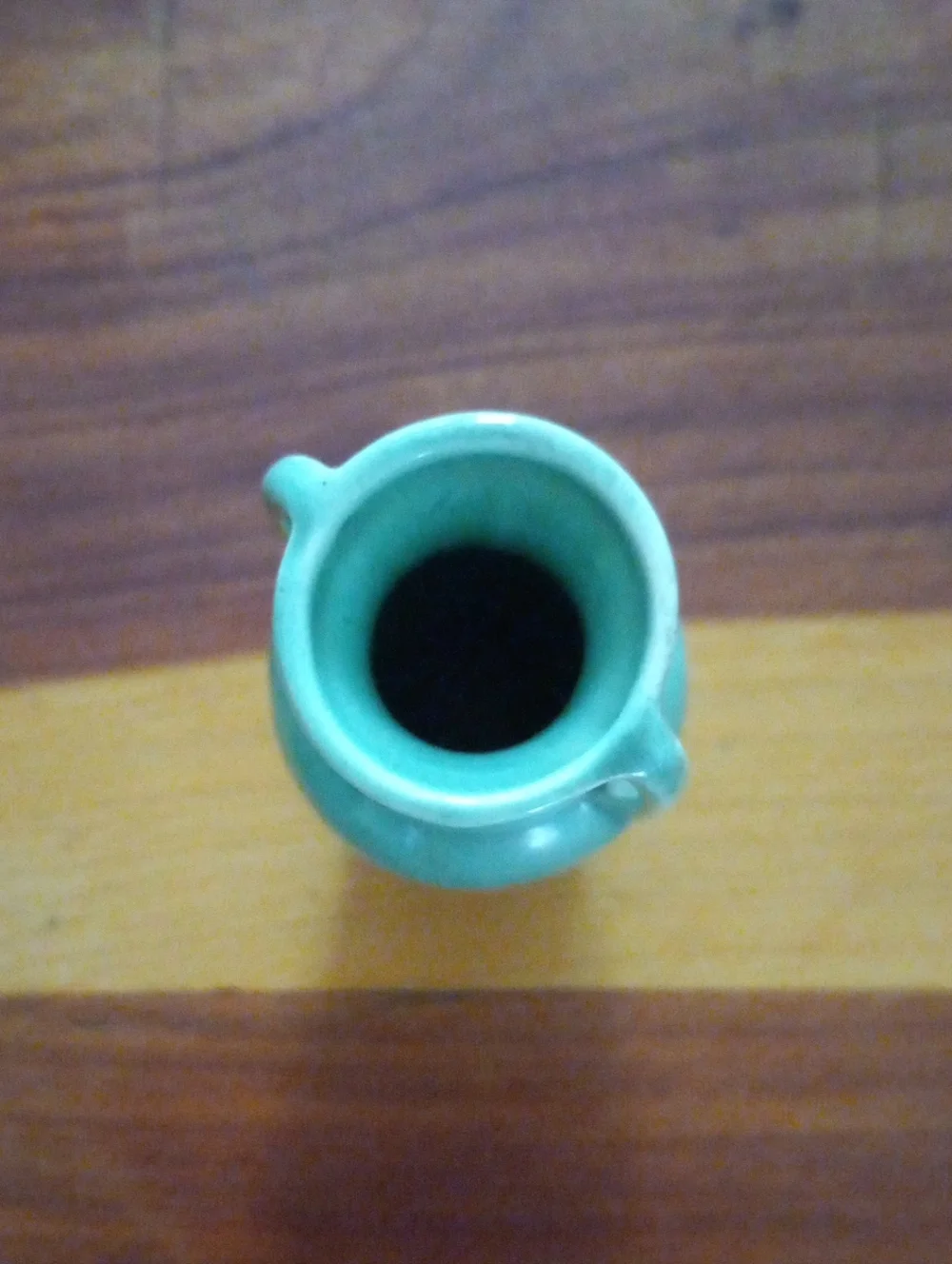 Vintage Shawnee Pottery Turquoise Two Handled Vase 3054 Art Deco Aqua Blue USA